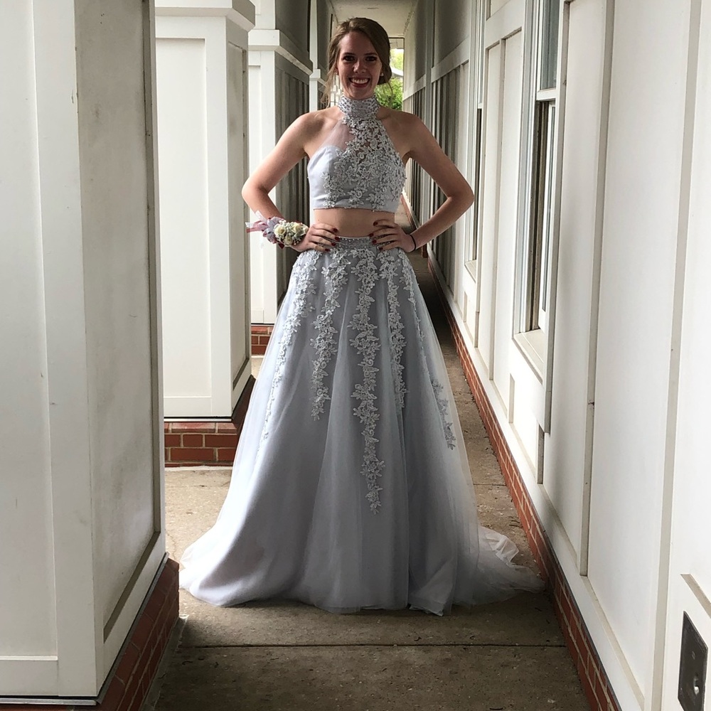 Gray Prom Dress